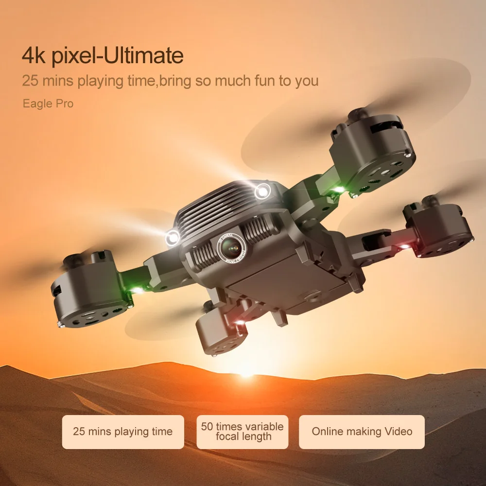 QJ LS11 Pro Drone 4K HD Camera WIFI FPV Altitude Hold Mode One Key Return Foldable Quadcopter RC Helicopter Gifts for Children
