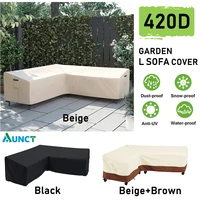 L Shape Corner Outdoor Sofa Cover Waterproof Rattan Corner Furniture Cover V Shape Sofa Table Chair Protective Dust Covers 1