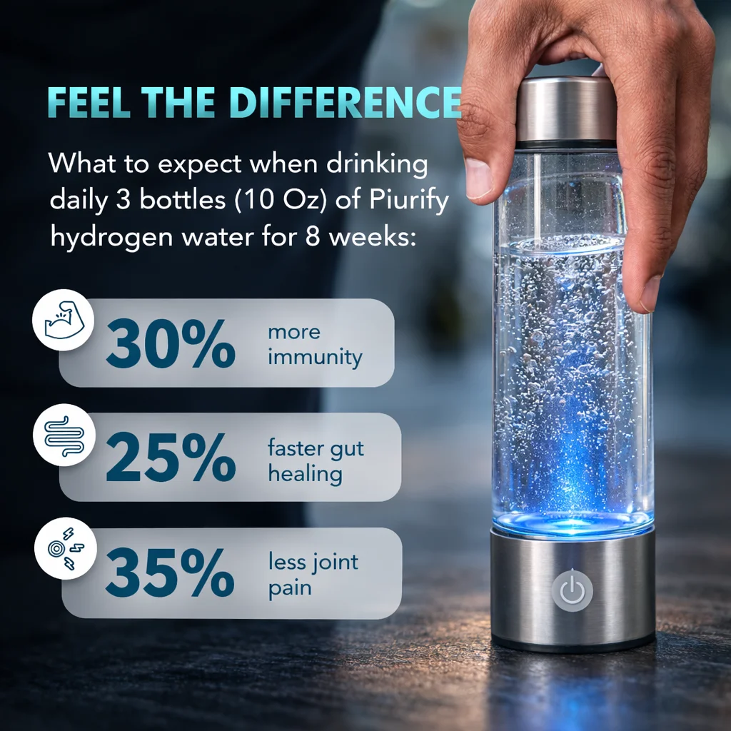 Portable Hydrogen Water Bottle 12000PPB Hydrogen Rich Water Generator Rechargeable SPE PEM Hydrogen Water Maker Cup Travel USB 3