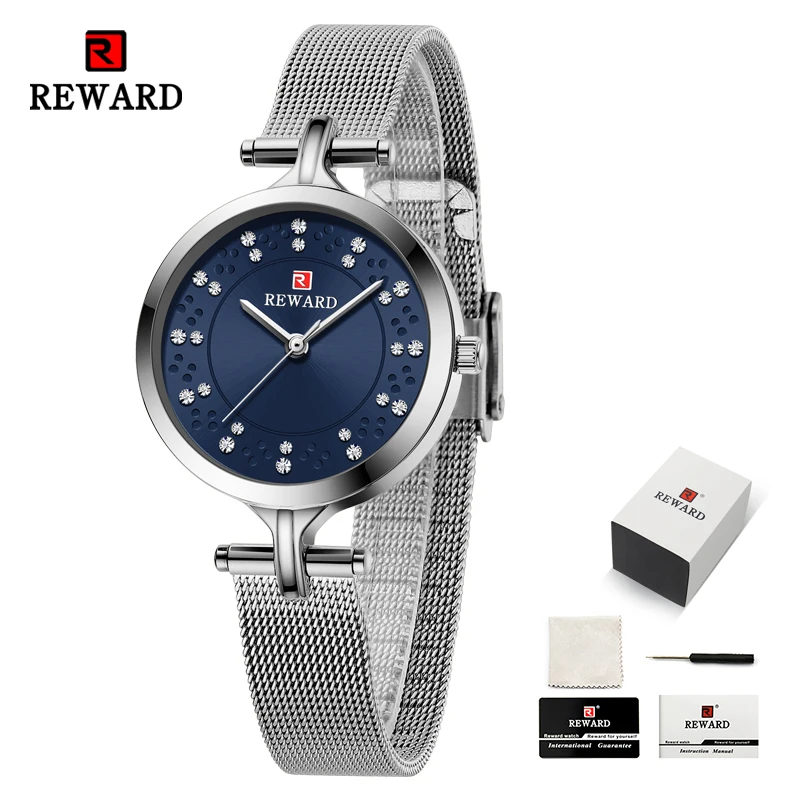 Montre à Quartz en or pour femmes, étanche, en acier inoxydable, montre-bracelet de luxe pour dames et filles, RD22036L_voghion.com