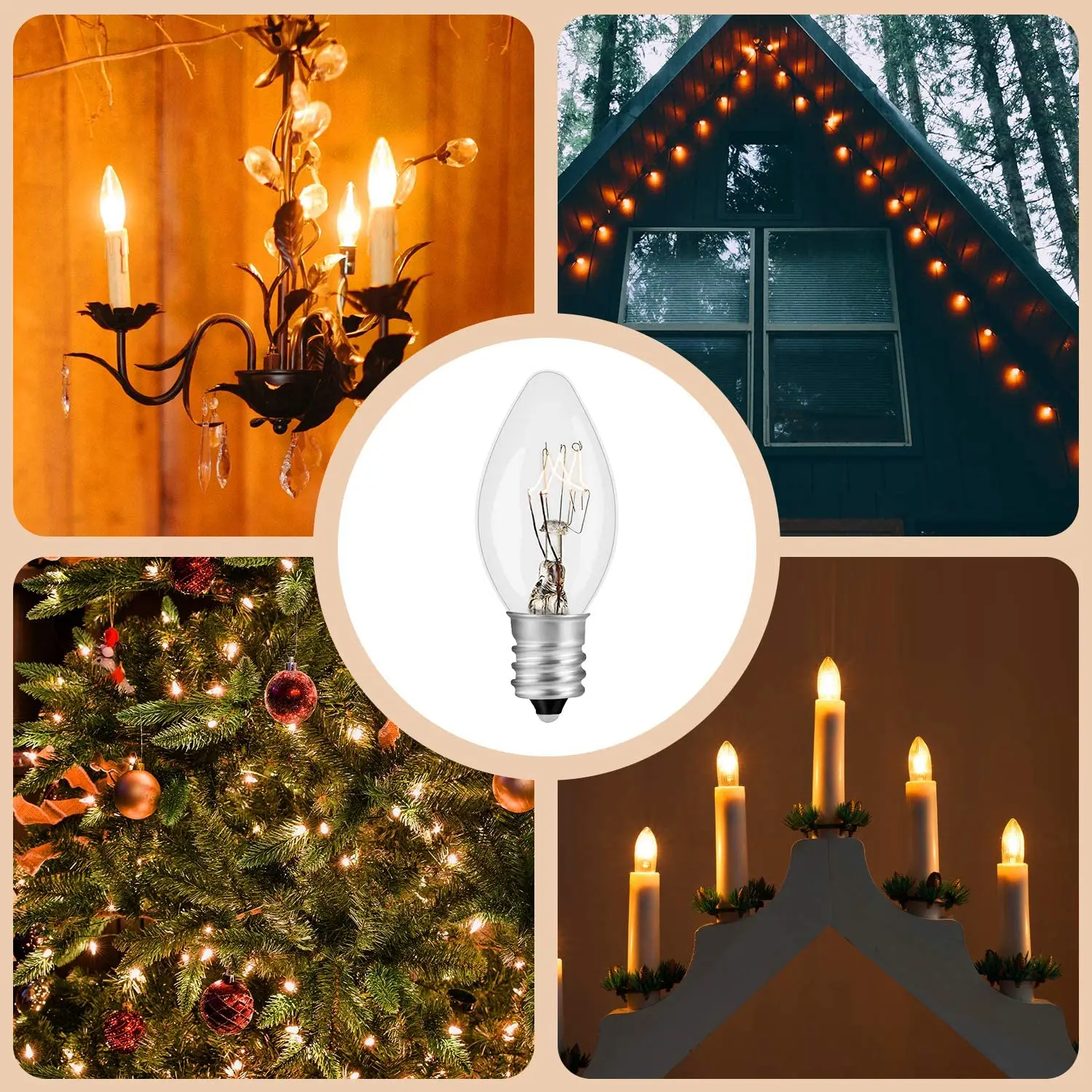 Incandescent Bulb 6Pack 7W 10W Night Light SES E12 E14 Small Edison Screw 110V to 240V Replacement Pygmy Spare Bulb For Himalai Salt Lamp Fridge