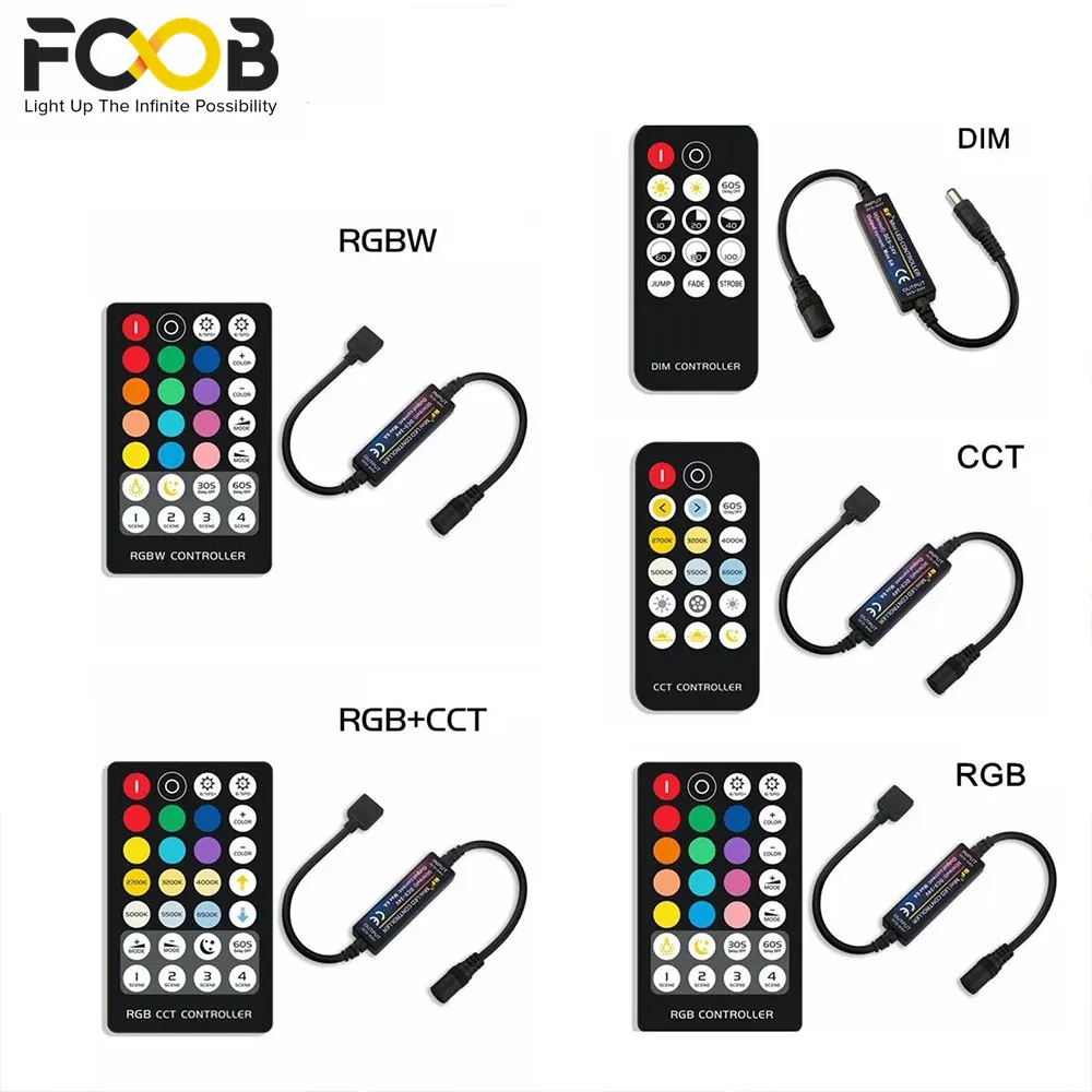 RF14LEDLightStripController172128Keysfor5050DIMRGBRGBW
