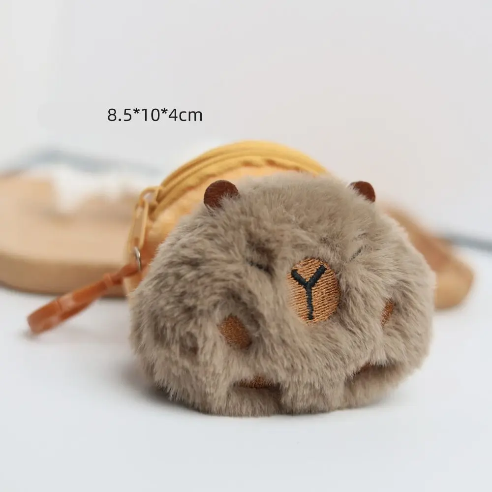 Creative Capybara Kawaii Anime Plush Coin Purse Lovely Cartoon Round Bags Pendant Funny Mini Fashion Headphone Storage Bag