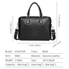 SCHLATUM Genuine Leather Crocodile Grain Briefcases Hard For Men 15.6 Inch Laptop Briefcase Bags Computer Bag Luxury Handbags 3