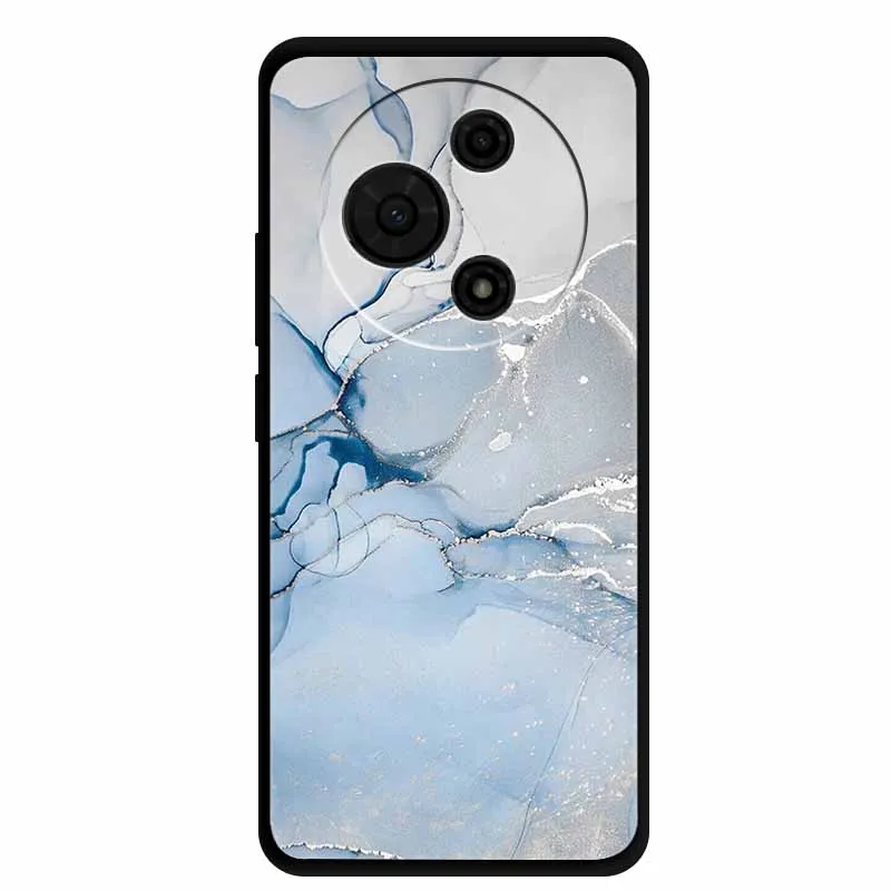 Gradient Marble Painted Silicone Phone Case - Shockproof Soft Cover