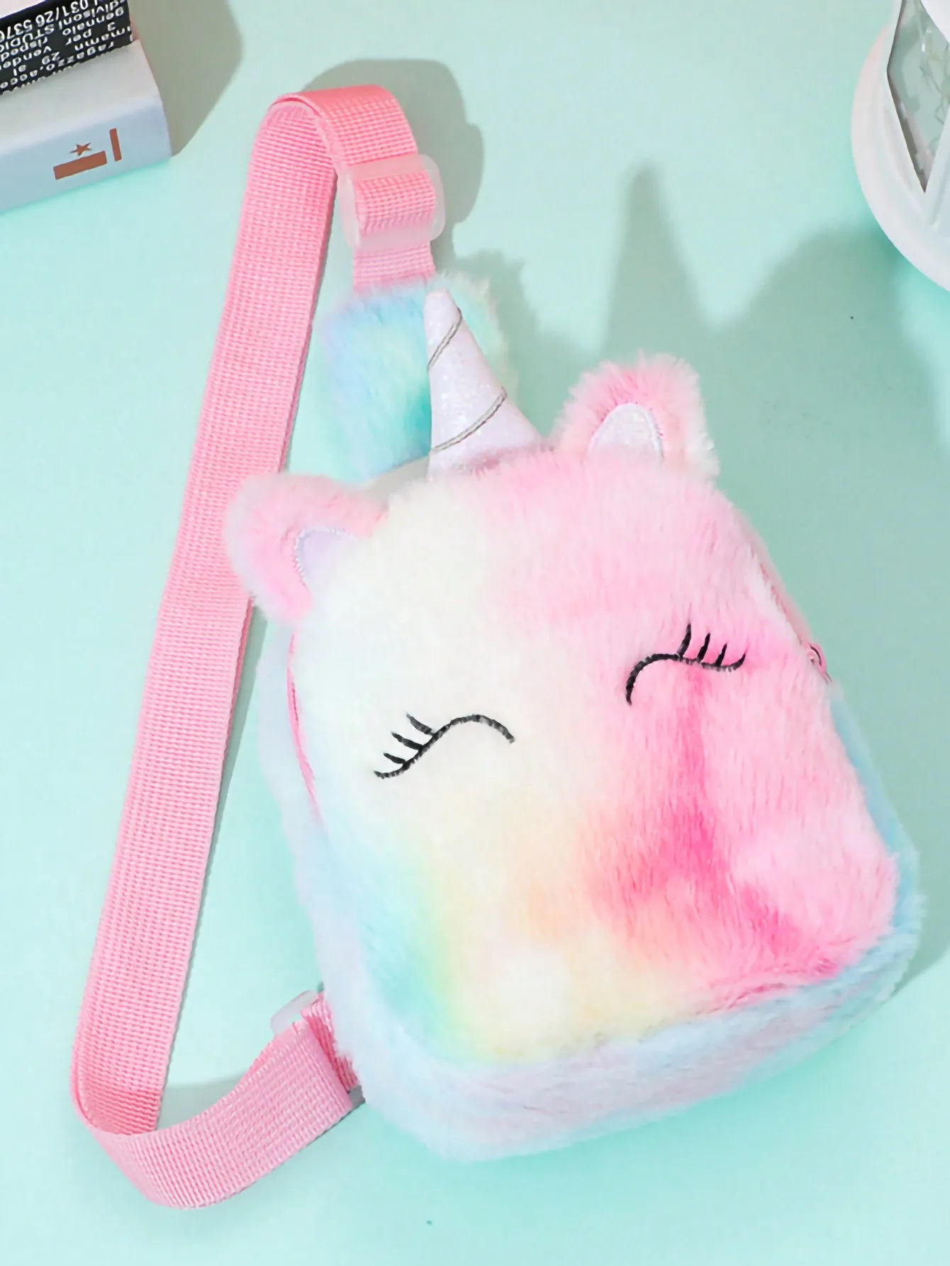 Girls Unicorn Plush Crossbody Bag 2