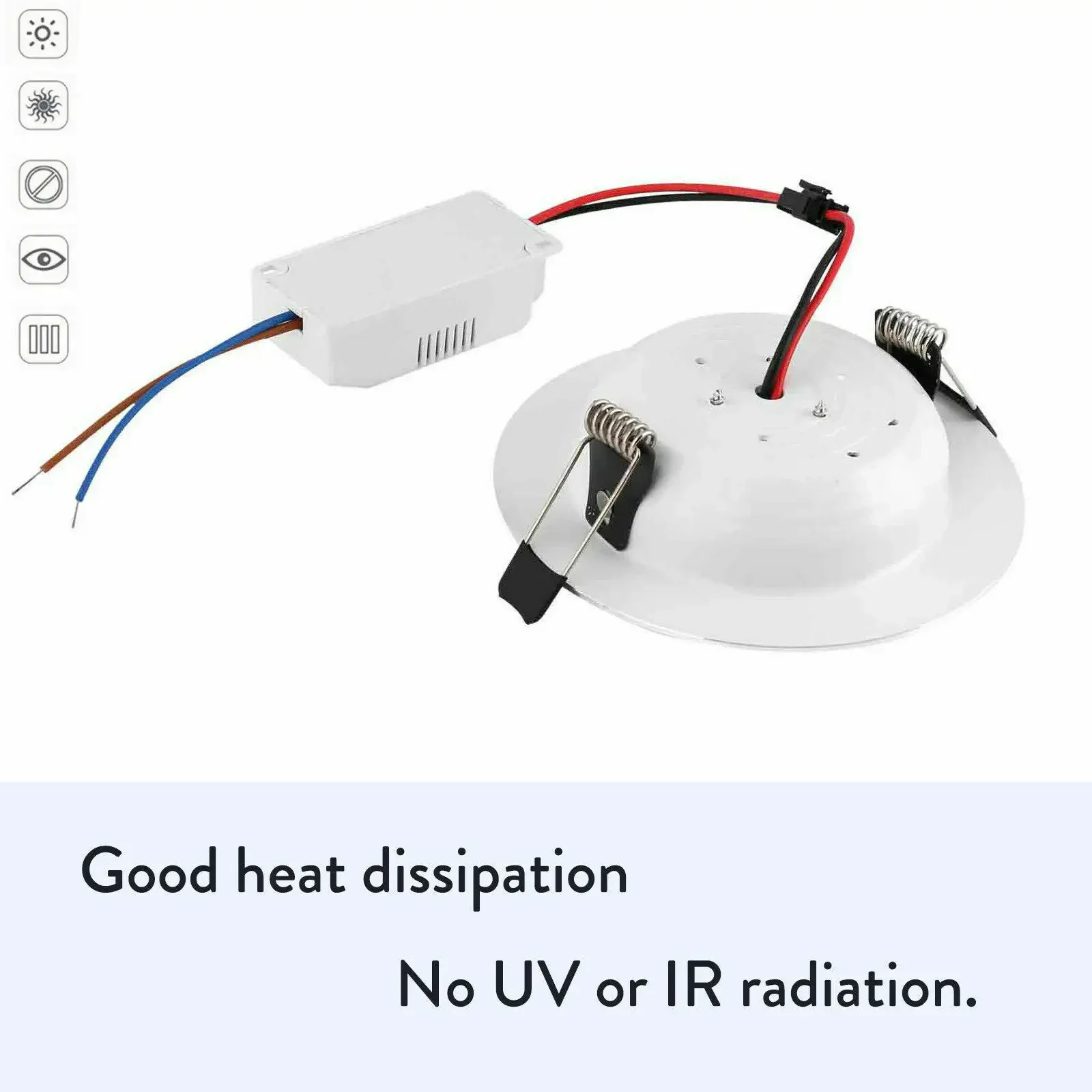 LED 천장 조명, 조도 조절식 매입형 LED 다운라이트, 따뜻하고 차가운 중성 백색 원형 패널 램프, 110V, 220V, 85-265V, 2 개, 3W, 5W, 7W, 9W