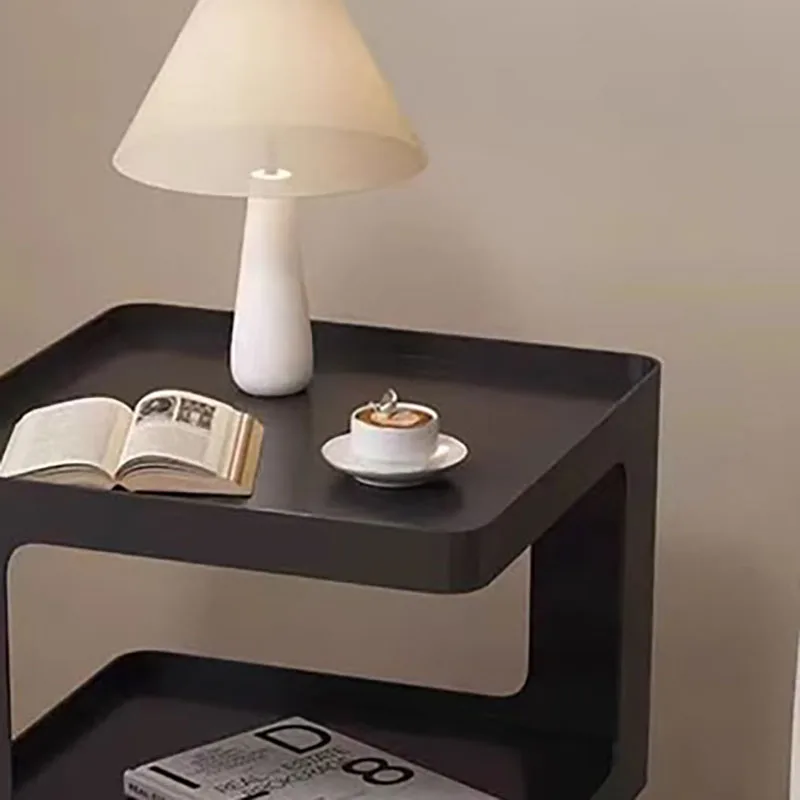 Simple Metal Night Table White Aesthetic Trendy Minimalist Bedside Table Space Saving Kawaii Mesita De Noche Home Furniture