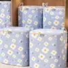Flower Non-woven Fabric Quilt Storage Bag Moistureproof Thick Moving and Packing Bag Cotton Blanket Bag Foldable Dust-proof 2