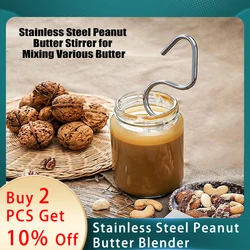 Nut Butter Stirrer Mixer Gadgets Stirrer Tool With Scraper Almond Butter Mixing Tool Butter & Jam Stirrer Multipurpose For