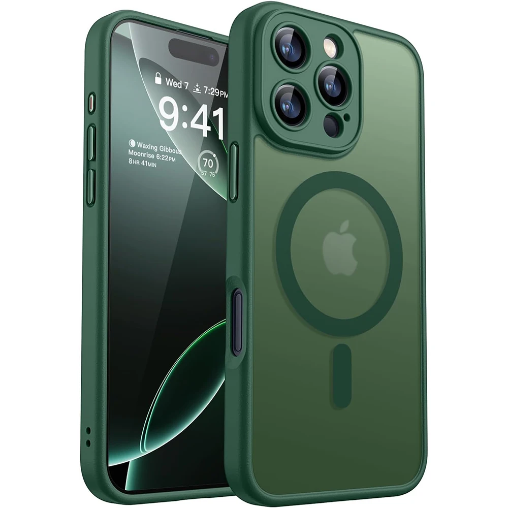 Luxury Transparent Candy Color Matte Hybrid Hard Case with Soft Magnetic Feature