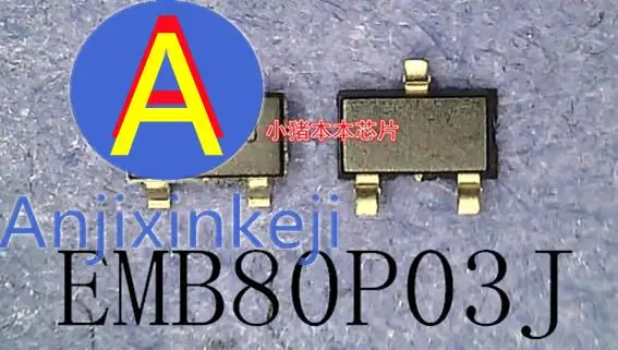 

10 шт., 100% оригинальный новый EMB80P03J Silkscreen: 24149 24130 SOT23-3