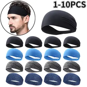 KARLSITEK Mens Headband,Sports Ice Silk Headbands for Men Men,Workout  Accessories Sweat Band Sweat Wicking Head Band Sweatbands for Running Gym  Training Tennis Basketball Football,Unisex Hairband 