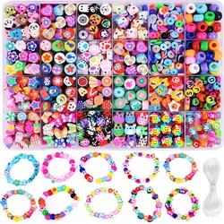 Colorful Assorted Polymer Clay Beads Kit for Creative Jewelry Crafting - Perfect for Bracelets, Necklaces, and Earrings (Clay SET 01)