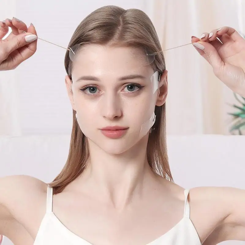 보이지 않는 얼굴 리프트 테이프, 초박형 방수 목 리프팅 도구 이중턱 주름 처짐 피부 접착 테이프