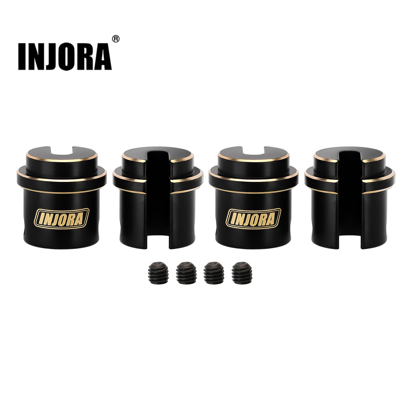 Injora Black Coating Brass Shock Fermo Molla Inferiore Per Aggiornamento 1/10 Rc Crawler Axial Scx10 Pro