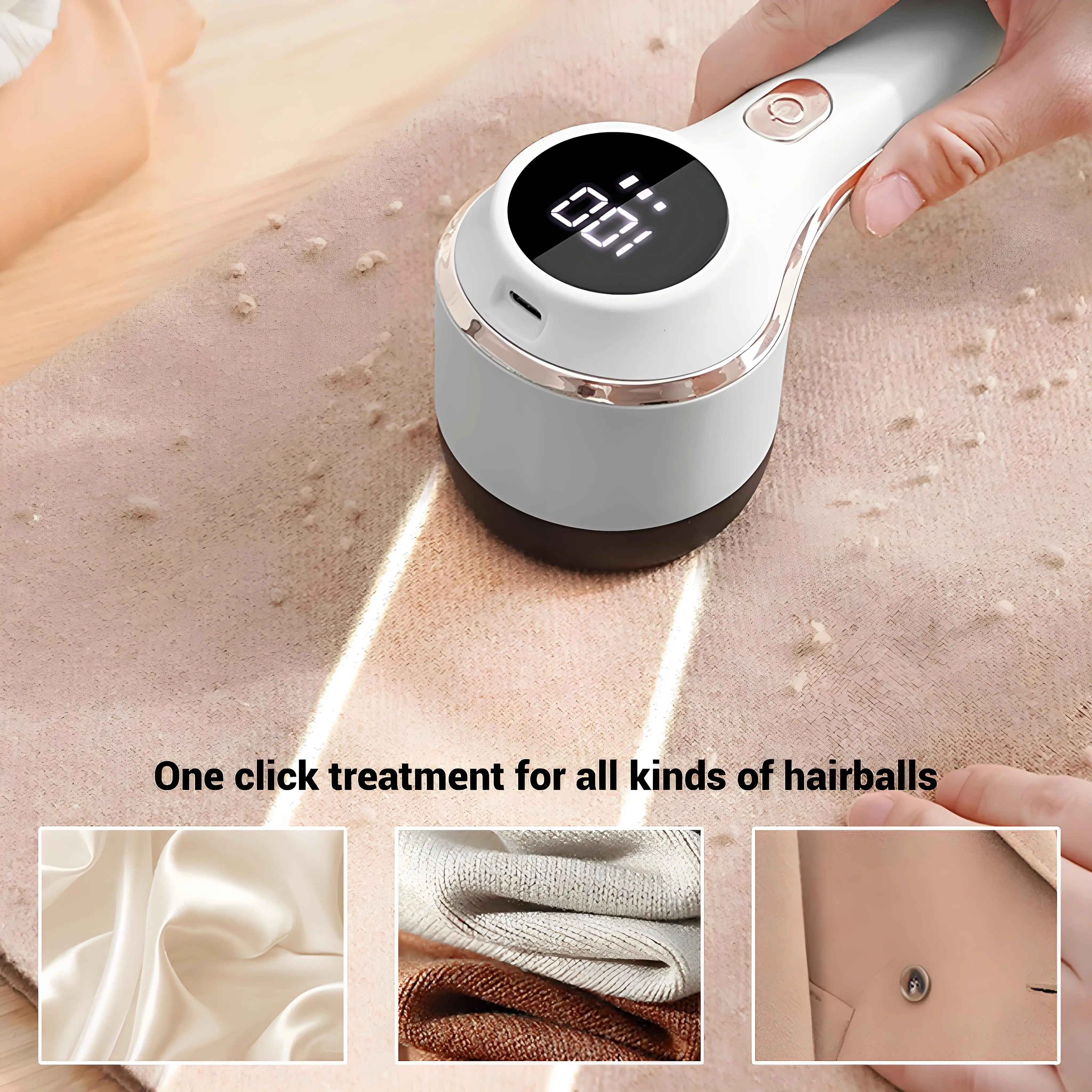 Professional Electric Fabric Shaver – High-Power Lint Remover with Digital Display for Clothes & Furniture