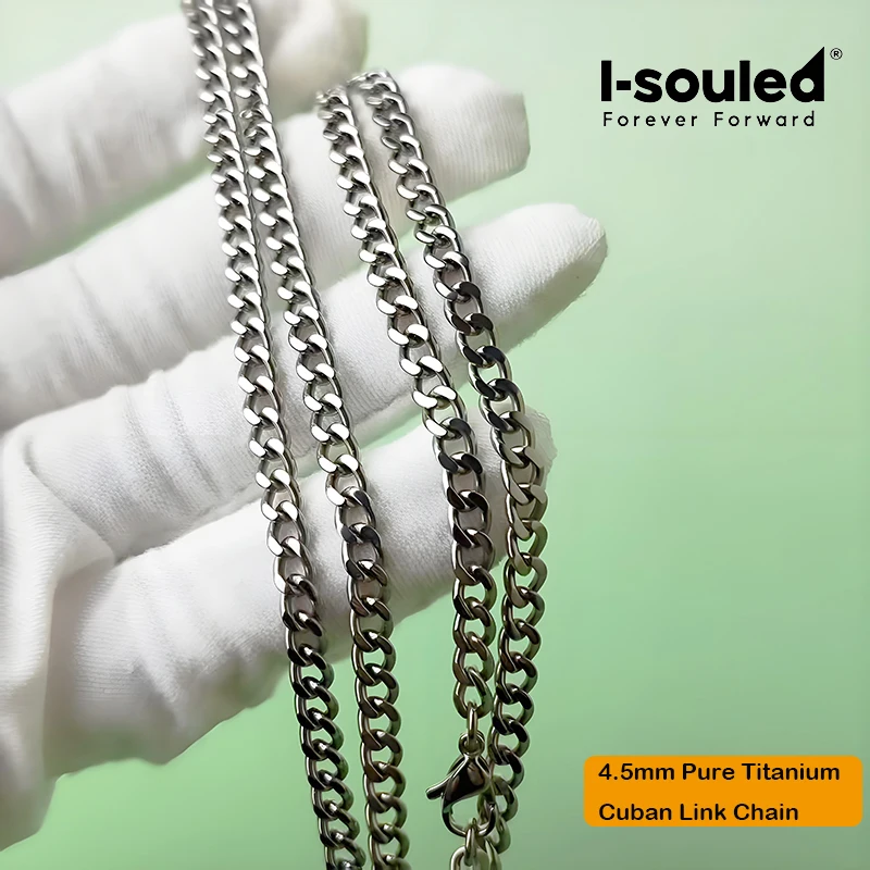 His Hers Hypoallergenic Titanium Cuban Link Chain for