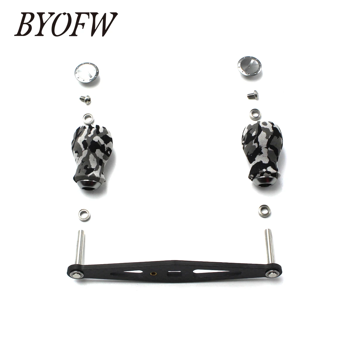 BYOFW Carbon Fiber Drum Trolling Baitcasting Fishing Reel Handle Long Straight Drag DIY Repair For Abu Garcia Daiwa Replacement 4