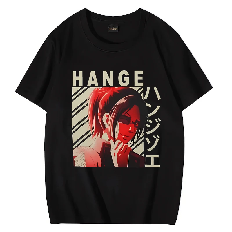 

Cool girl Hange portrait Men Women vintage T Shirt Summer Casual fashion Tee Graphics print Unisex short sleeve Men's clothes