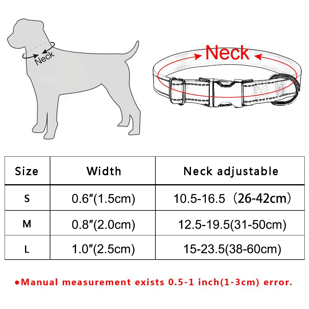 Custom Engraved Dogs Collar Purple Name ID Tag Unisex Puppy Medium Large Personalized Adjustable Nylon Products Dog Collars
