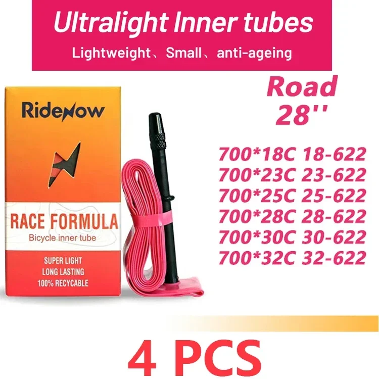 Ridenow 2/4 Pack TPU Inner Tubes 700x18-32c With 45/65 - Foto 8