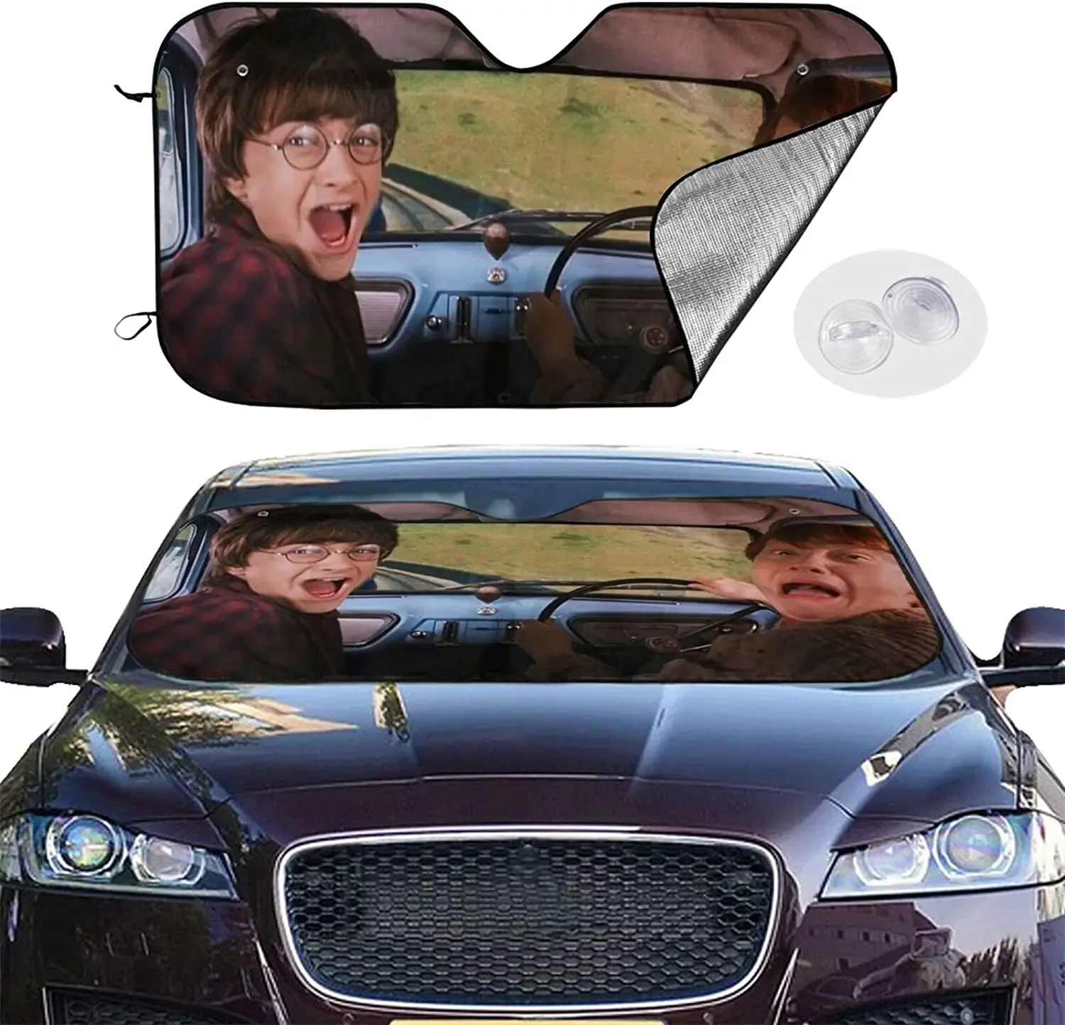 AFOK Harry Magic Po-Tter Car Windshield Sun Shade Universal Fit Car Sunshade Front Window Visor Protect Your from Sun Heat