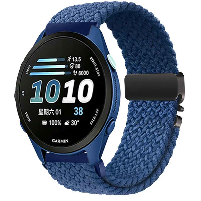 Nylon Braided Band with Parachute Buckle - Durable Bracelet Strap, 20/22mm