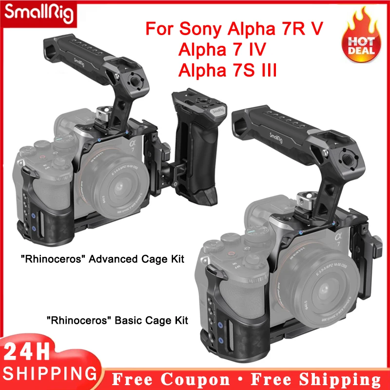 Smallrig "Rhinoceros" Advanced Camera Cage Kit Per Sony Alpha 7R V Alpha 7 Iv Alpha 7S Iii Accessori Per Fotocamere 3708 3710