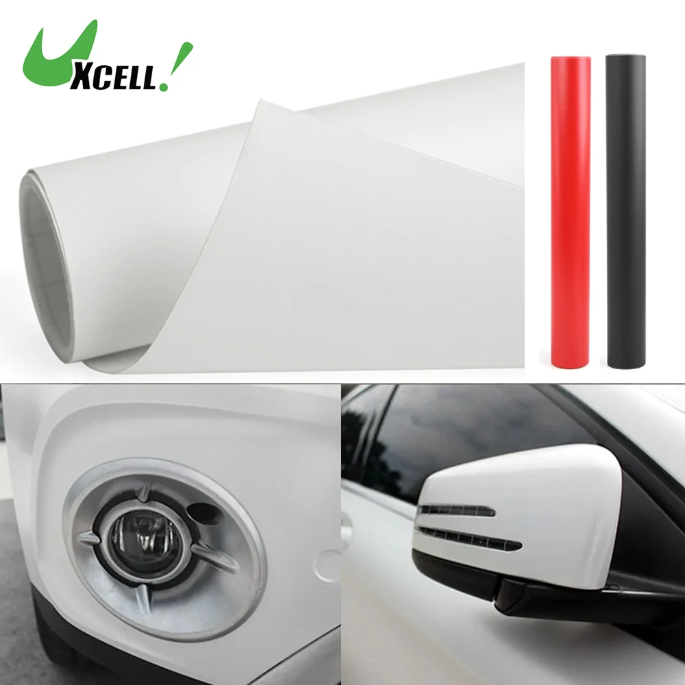 

Uxcell Matte Black White Red Bubble Free Self Adhesive Car Vinyl Film Wrap Sticker Decal 152cm x 60cm/152cm x 30cm