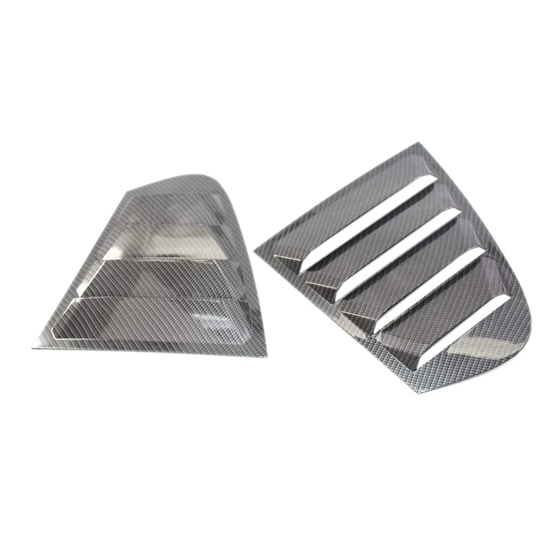 

2 x Carbon Fiber Style Rear Side Window Louvers Scoop Cover Vent for -BMW F30 3-Series