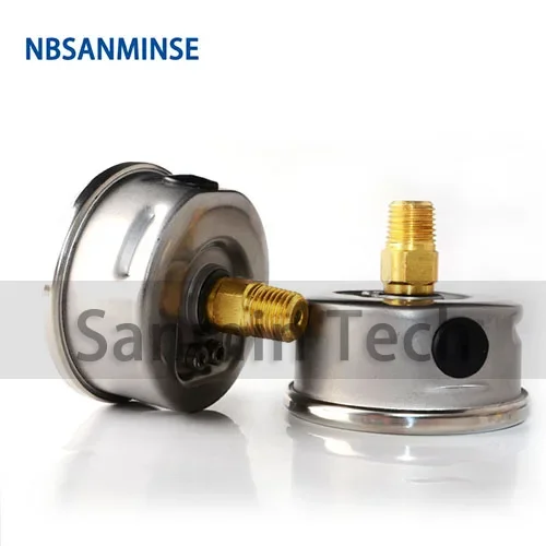 Description Picture 6 of itemInstruments Stainless Steel Gauge SM1SP63B 63mm 2.5inch 1/4 NPT Back Manometer Liquid Hydraulic For Oil Medium Pressure Gauge