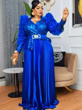2026 Luxury Party Dresses Elegant Sequin Evening Gowns For Women Africa Clothing Wedding Prom Bodycon Long Dress Dashiki Outfits 1
