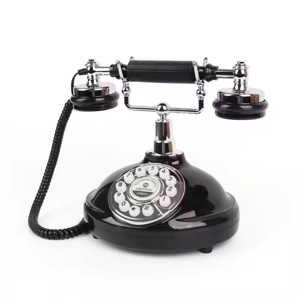 Wedding Audio Guest book Phone Wedding Sign-in Board Annual Meeting Birthday setup Retro oval-shaped audio guestbook phone