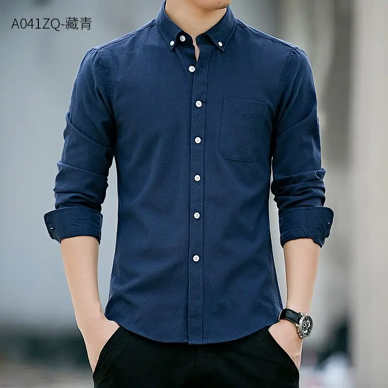 Korean Loose Men's Pockets Patchwork Shirt Tops Spring Autumn New Long Sleeve Polo Neck Blouse Casual Business Men Clothing