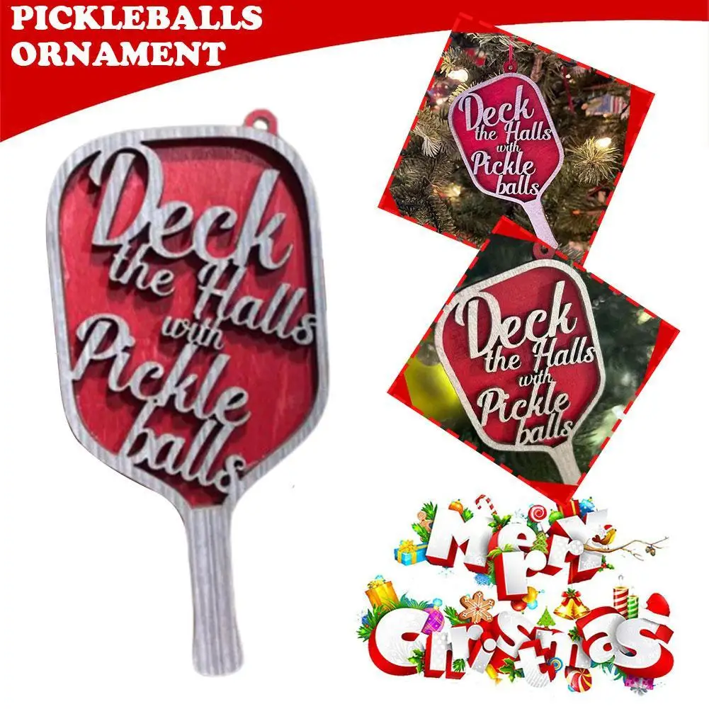 

Wooden Christmas Pickleball Ornaments Merry Christmas Decorations For Home 2023 Cristmas Ornament Xmas Navidad Natal Gifts