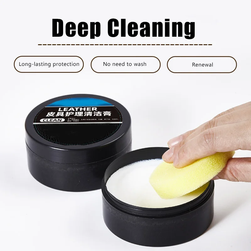 Car Cleaning Agent Auto Plastic Restorer Interior Panel Renewal Wax Coating Agent Car Wax Polish Cleaning Cream Sofa Bag Care
