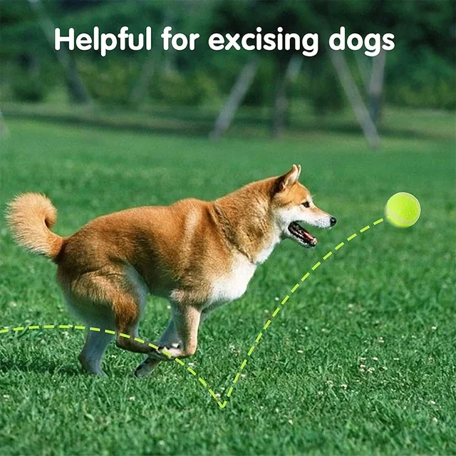 6 PCS Tennis Launcher Special 5cm Ball DogElastic Professional Tennis Throw MachinePortable Toy Only The Ball No Machine 6