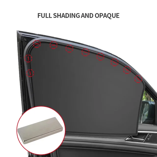 Magnetic Car Sun Shade UV Protection Car Curtain Car Window Sunshade Side Window Mesh Sun Visor