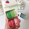 5pcs/Box Retro Geometry Washi Tape Set Diary DIY Decoration Student Stickers Korean Stationery Office Supplies Peach 4