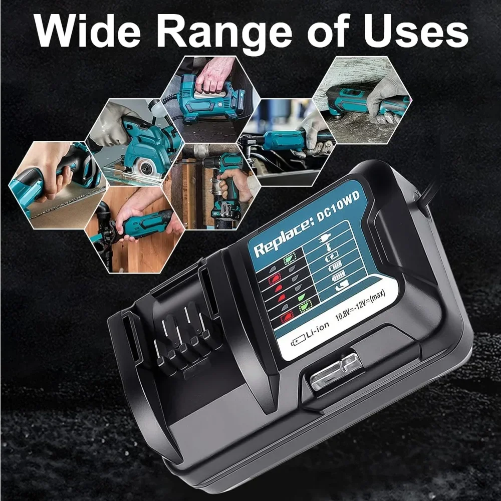 DC10WD BL1015 Battery Charger Replace for 10.8V 12V BL1016 BL1021B BL1041B FD05