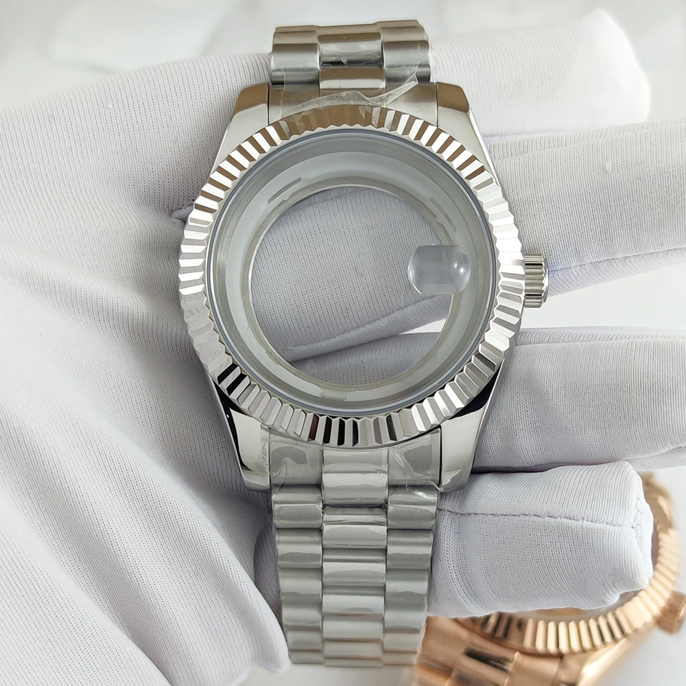 Premium Stainless Steel Watch Case with Sapphire Crystal Glass - 40mm