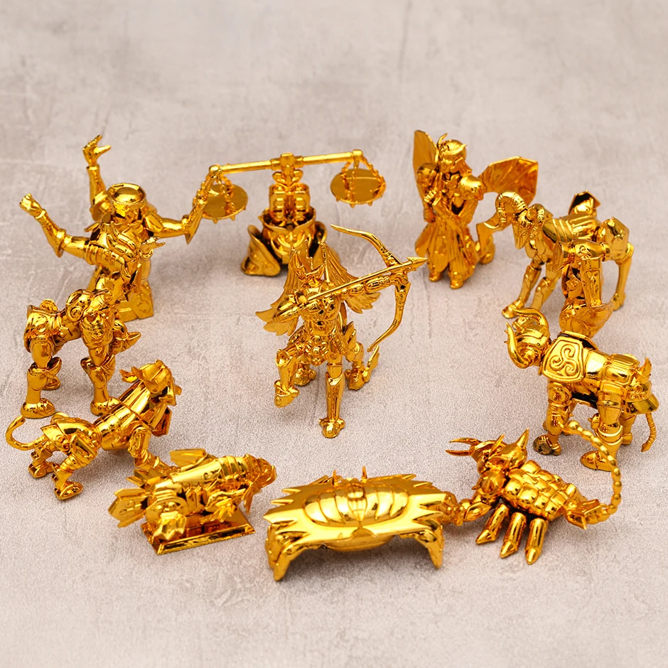 Saint Cloth Myth Saint Seiya Sculpture 12Pcs Set Cute Kawaii Anime Toys Figures
