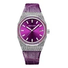 New Style Violet High-End Ladies Wrist Watch Luxury Diamond Waterproof Luminous Women's Watch 1