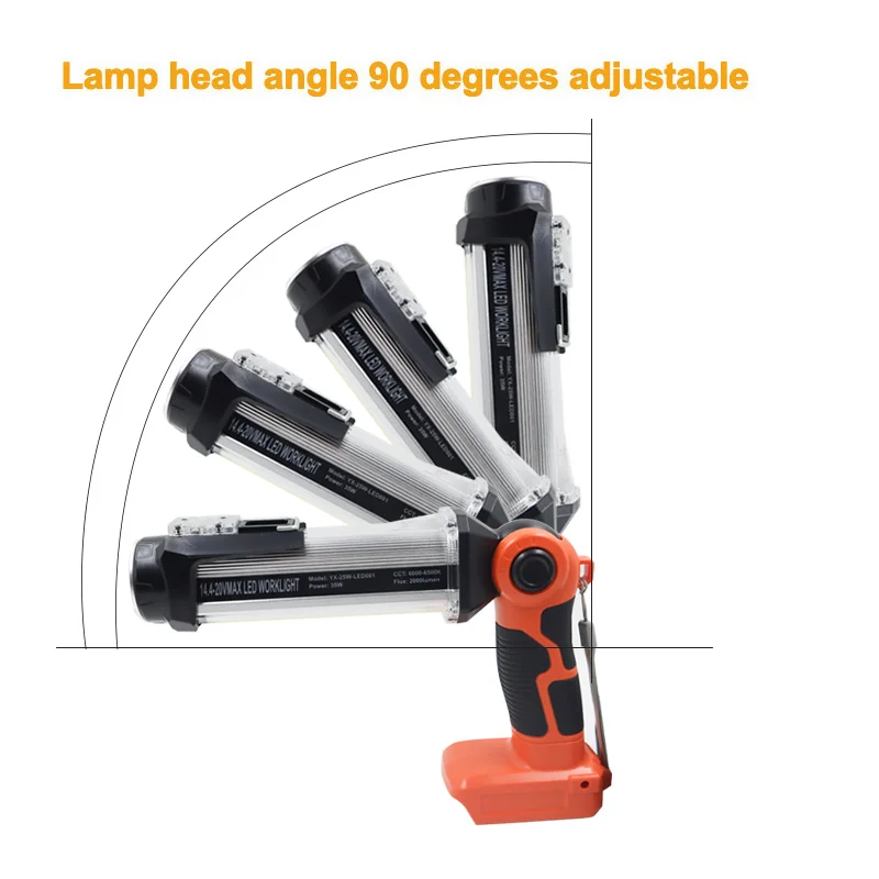 For BLACK DECKER For Bosch Craftsman Dewalt Makita Milwaukee Downlight Spotlights Lamp 14.4V 18V Lithium Battery
