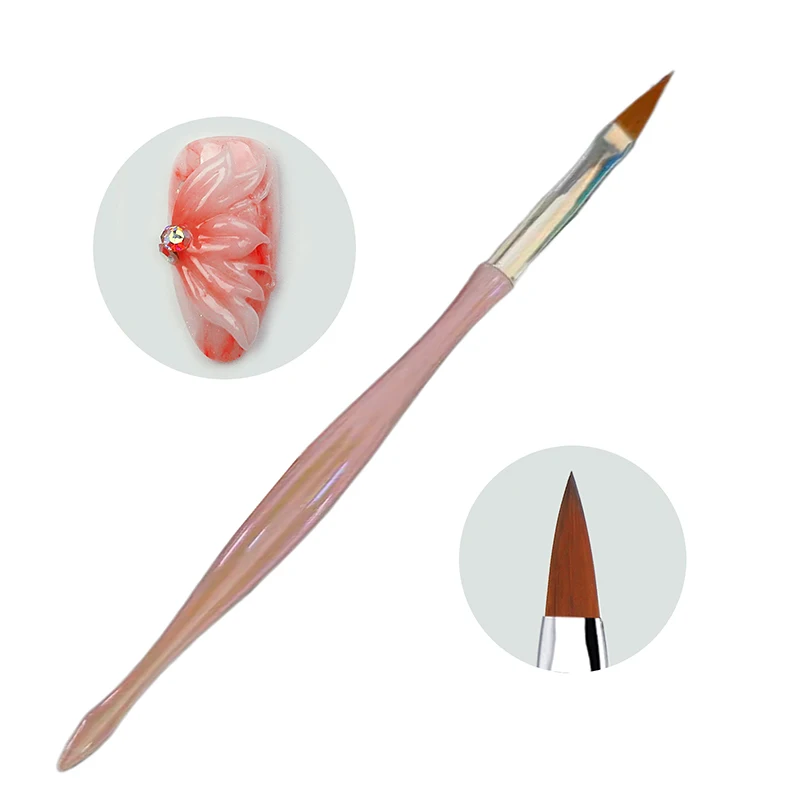 6PCS/PACK UV Gel Nail Brush DIY Painting Pen Manicure Acrylic Drawing Brush For Nail Art Design Nails Tip Display Painting Tool
