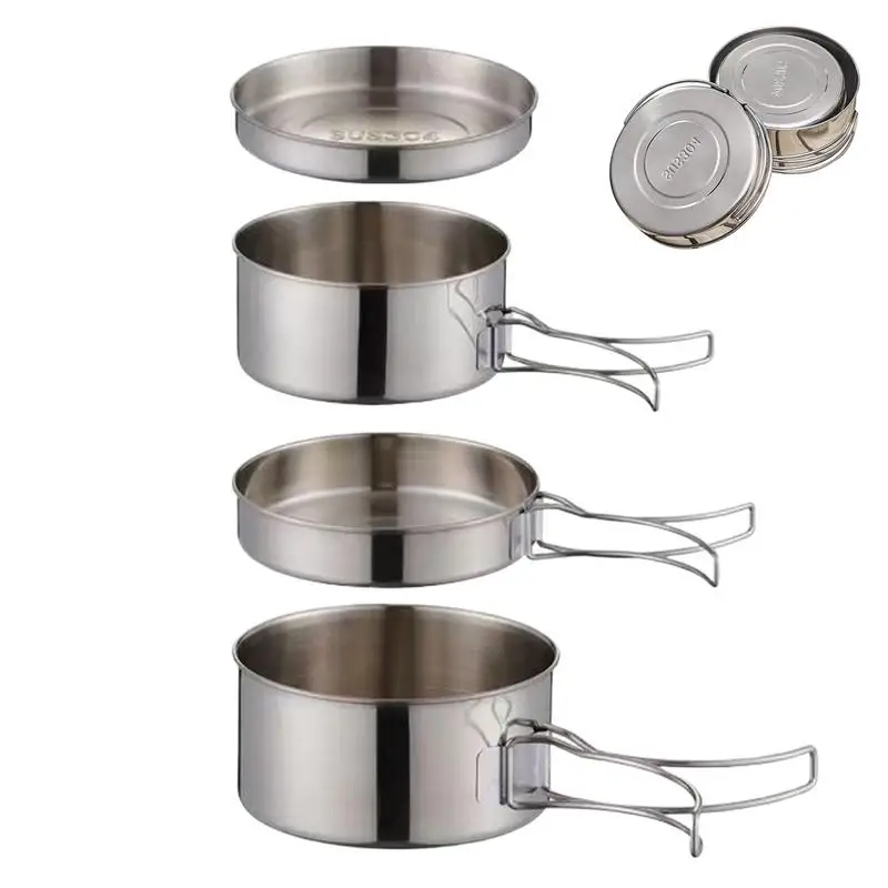 

Набор кастрюль и сковородок из нержавеющей стали для кемпинга