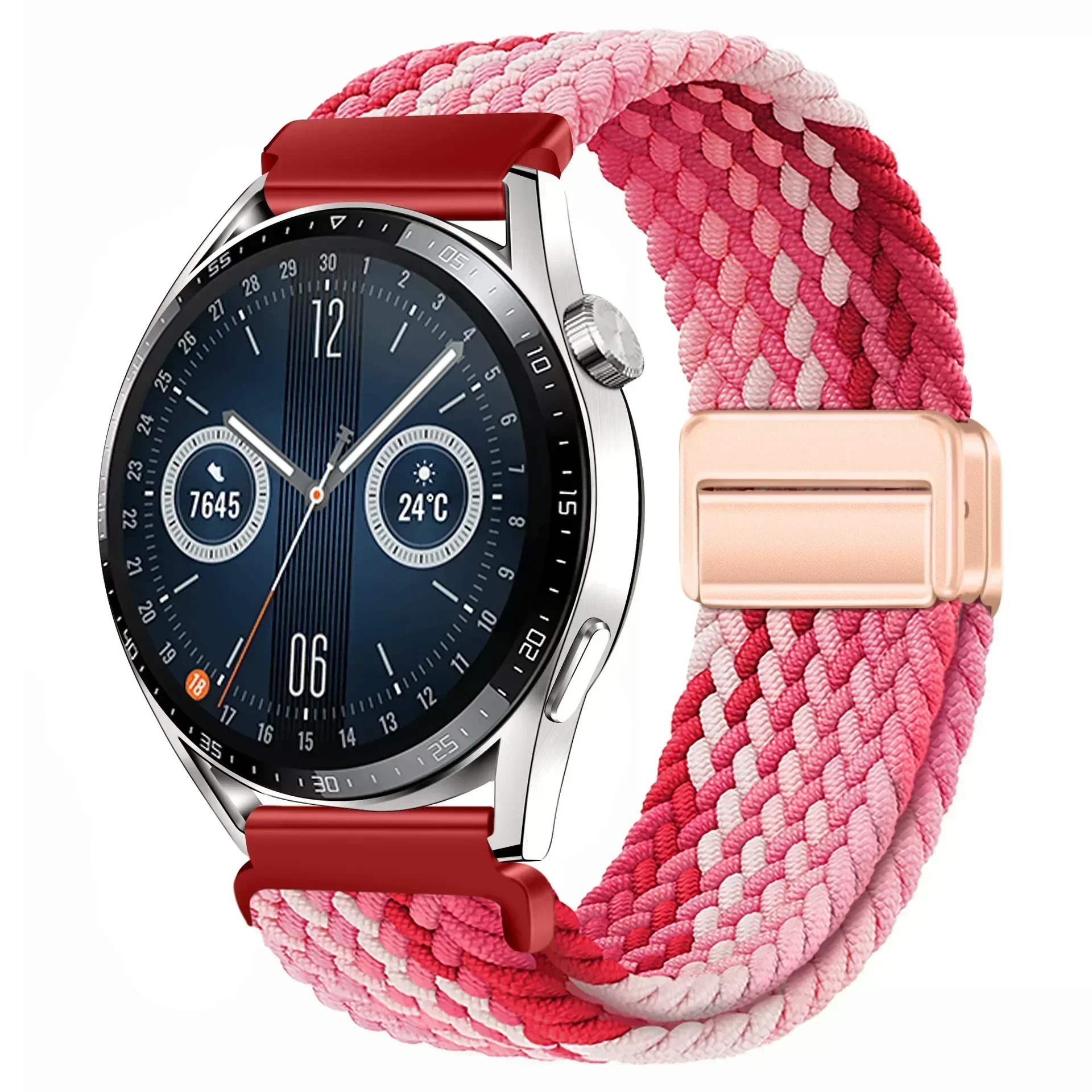 Magnetic Braided Solo Loop Wrist Bracelet, 22mm/20mm