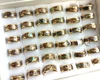 Wholesale 10 /20/50/100 pcs  8mm Band Abalone Shell 316L Stainless Steel Man Women Ring Fashion Jewelry 4