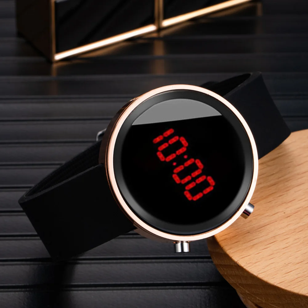 LED Watches Digital Men Women Round Dial Date Stopwatch Numeral Electronic Sport Wrist Watch Male Clock Gifts Relojes Hombres - 2